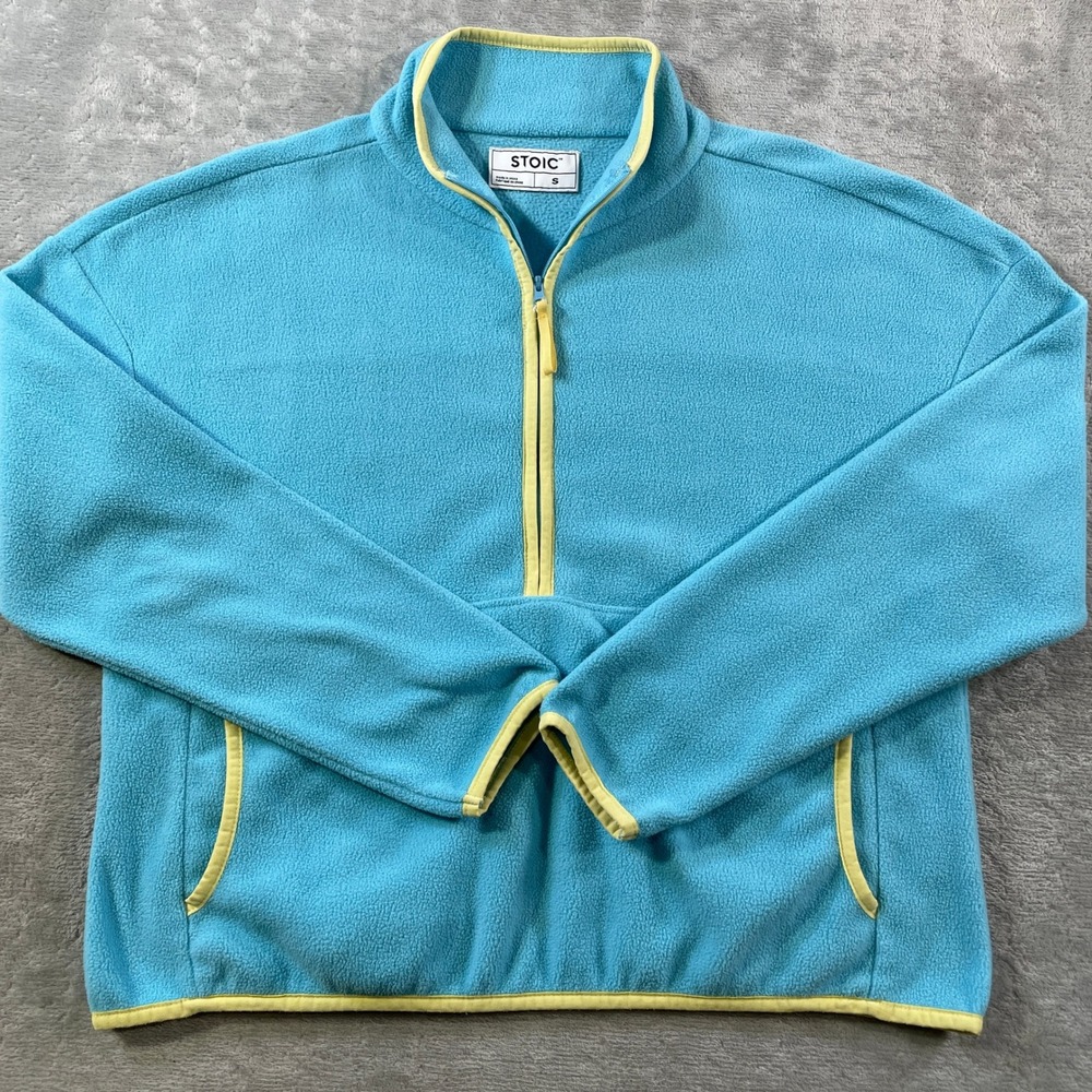 Stoic Quarter Zip Fleece Pullover Jacket Womens Small Blue Preppy Casual Outdoor